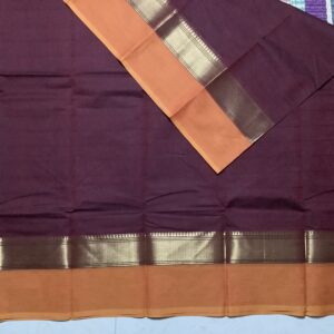 Maroon with Orange Zari Border - Bharatanatyam Practice Saree