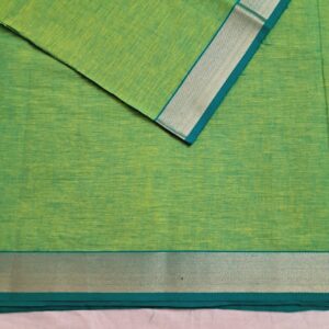 Parrot Green with Green Dense Border- Mangalgiri Bharatanatyam Practice Saree