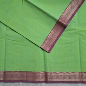 Mint Green with Pink Diamond and Thilakam Border- Mangalgiri Bharatanatyam Practice Saree