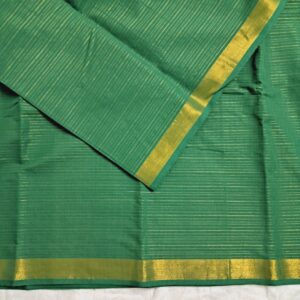Forest Green with Gold Border- Mangalgiri Vaira-Oosi Bharatanatyam Practice Saree