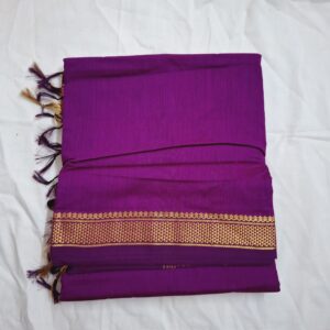 Vadamalli with Honeycomb Zari Border - Kalyani Cotton Bharatanatyam Practice Saree