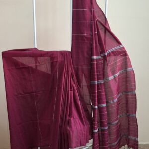 Magenta Kesh Khadhi Bharatanatyam Practice Saree - Borderless Beauties