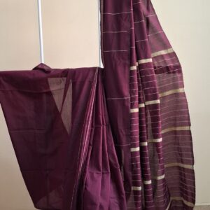 Maroon Kesh Khadhi Bharatanatyam Practice Saree - Borderless Beauties
