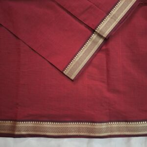 Rust Brown Diamond and Thilakam Border- Mangalgiri Bharatanatyam Practice Saree