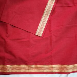 Kumkum Red Diamond and Thilakam Border- Mangalgiri Bharatanatyam Practice Saree