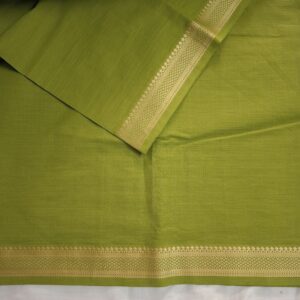 Leaf Green Diamond and Thilakam Border- Mangalgiri Bharatanatyam Practice Saree
