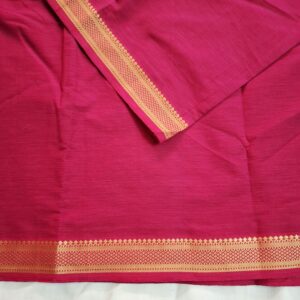 Rani Pink Diamond and Thilakam Border- Mangalgiri Bharatanatyam Practice Saree